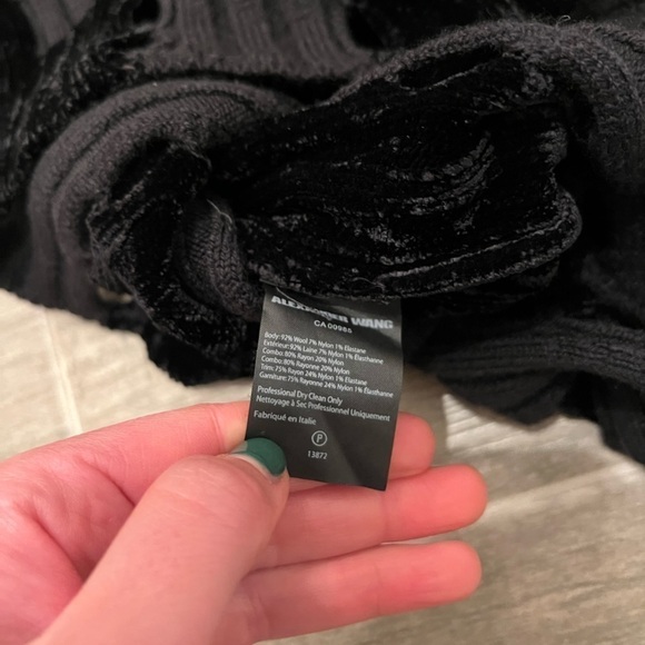 Alexander Wang Open Knit Wool Crew Neck Sweater - Picture 7 of 7